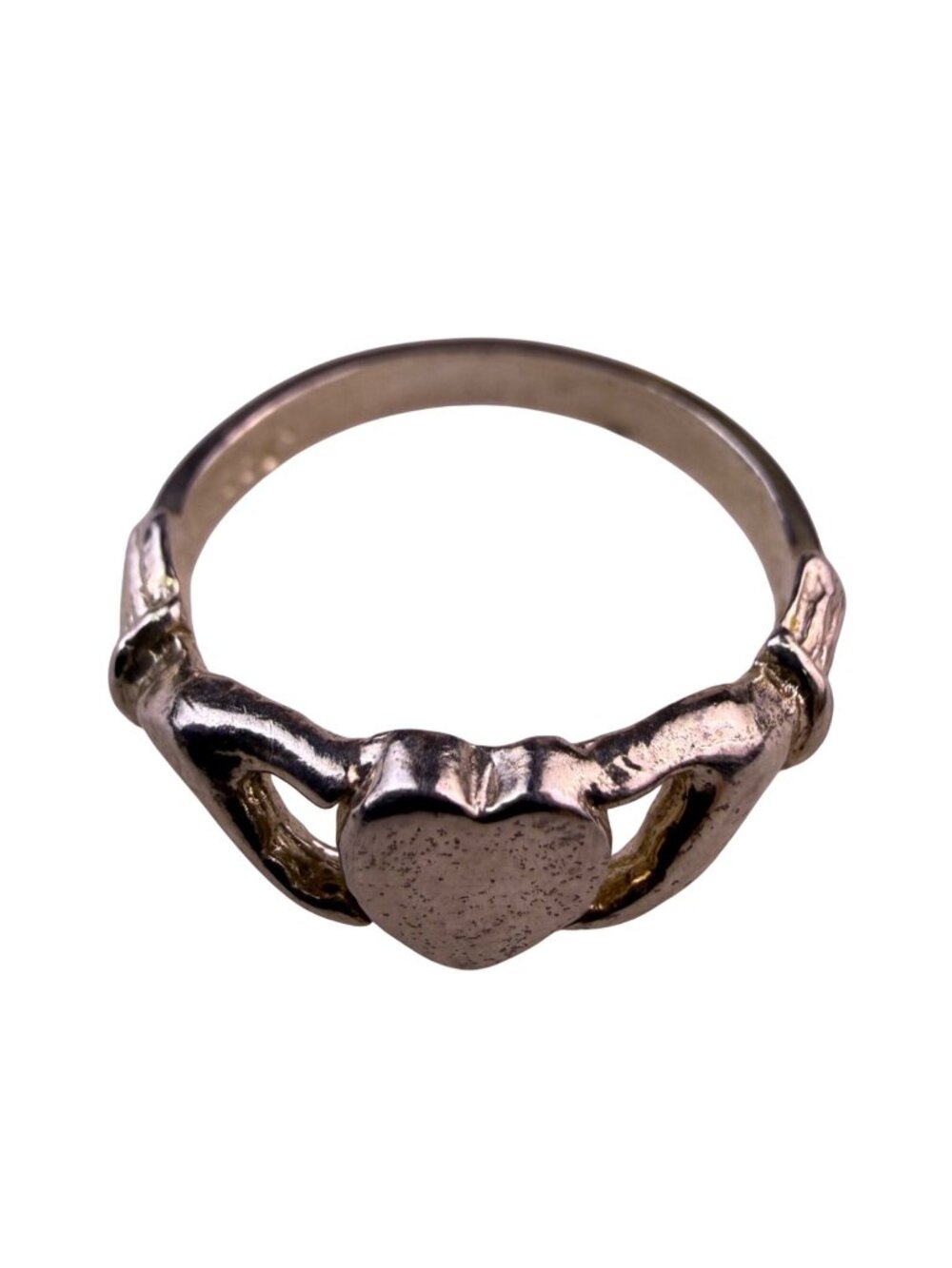 Sterling Silver Womens Claddagh Ring Heart & Hands Design Marked .925 Size 6